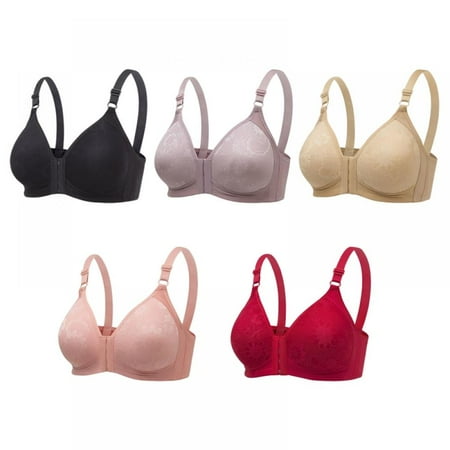 5pcs Women Bra Front Buckle Closure Bra 3/4 Cup Push Up Bra Solid Color Wire Free Underwear Summer Thin Mold Cup Bralette
5pcs Women Bra Front Buckle Closure Bra 3/4 Cup Push Up Bra Solid Color Wire Free Underwear Summer Thin Mold Cup Bralette