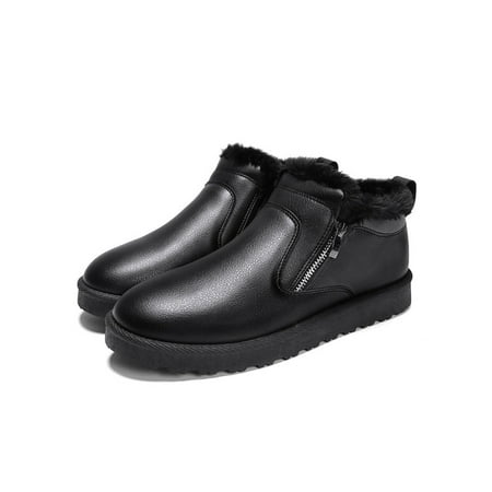 Tenmix Mens Winter Shoes Slip On Snow Boots Round Toe Warm Shoe Plush Lining Loafers Walking Comfortable Lightweight Ankle Boot PU Leather Black 9
Tenmix Mens Winter Shoes Slip On Snow Boots Round Toe Warm Shoe Plush Lining Loafers Walking Comfortable Lightweight Ankle Boot PU Leather Black 9