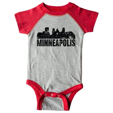 Inktastic Minneapolis Skyline Grunge Gift Baby Boy or Baby Girl Bodysuit