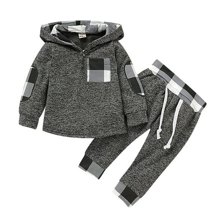 KIMI BEAR Newborn Baby Boys Outfits 6 Months Newborn Boy Autumn Outfits 9 Months Newborn Boy Casual Plaid Hooded Long Sleeve Hoodie + Pants 2PCs Set Dark Gray
KIMI BEAR Newborn Baby Boys Outfits 6 Months Newborn Boy Autumn Outfits 9 Months Newborn Boy Casual Plaid Hooded Long Sleeve Hoodie + Pants 2PCs Set Dark Gray