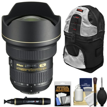 Nikon 14-24mm f\/2.8G AF-S ED Zoom-Nikkor Lens with Sling Backpack + Kit for D3200, D3300, D5300, D5500, D7100, D7200, D750, D810 Cameras