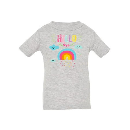 Hello Rainbow And Clouds T-Shirt Infant -Image by Shutterstock 24 Months
Hello Rainbow And Clouds T-Shirt Infant -Image by Shutterstock 24 Months