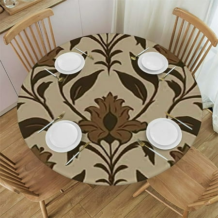 Brown Tan Round Table Cloth Eastern Culture Ornamental Floral Design Round Fitted Table Cover with Elastic Edges Chocolate
Brown Tan Round Table Cloth Eastern Culture Ornamental Floral Design Round Fitted Table Cover with Elastic Edges Chocolate
