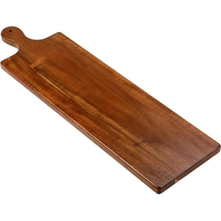 wooden serving board with handle - large - extra long - party charcuterie for appetizers food kitchen platter - bread meat fruit display - natural wood - espresso
wooden serving board with handle - large - extra long - party charcuterie for appetizers food kitchen platter - bread meat fruit display - natural wood - espresso