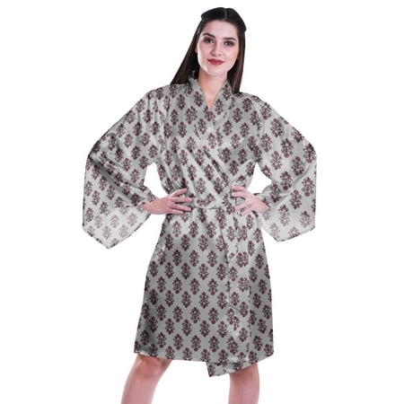 Moomaya Printed Womens Kimono Sleeve Robes Satin Silk Getting Ready Bridal Robe Coverup
Moomaya Printed Womens Kimono Sleeve Robes Satin Silk Getting Ready Bridal Robe Coverup