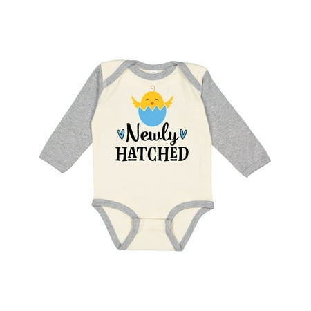 Inktastic Newly Hatched Baby Boy Chick Gift Baby Boy Long Sleeve Bodysuit