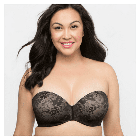 Curvy Couture Strapless Sensation Multi-Way Bra in Black 40C