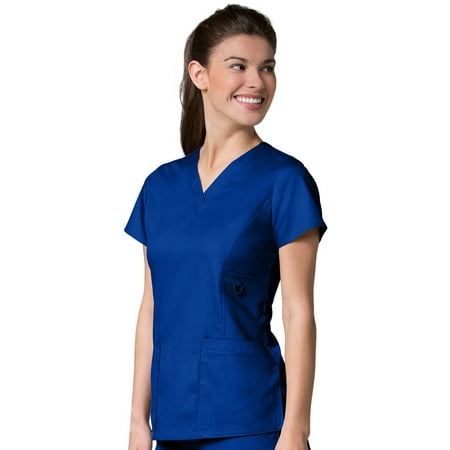 EON Women s COOLMAX V-Neck Solid Scrub Top