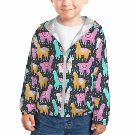 Sun Hoodie for Kids Colorful Alpaca Long Sleeve Swim Fishing Shirts Sun Protection Zip Up Jacket Clothing Athletic Hoodie
Sun Hoodie for Kids Colorful Alpaca Long Sleeve Swim Fishing Shirts Sun Protection Zip Up Jacket Clothing Athletic Hoodie