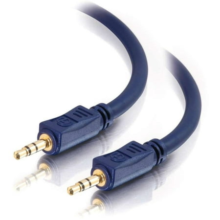 C2G 40940 C2G 150ft Velocity 3.5mm M/M Stereo Audio Cable - Mini-phone Male Stereo - Mini-phone Male Stereo - 150ft - Blue