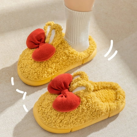 Daznico Warm Slippers Fashion Women Slippers Autumn And Winter Flat Bottom Non Slip Solid Color Bow Plush Warm And Comfortable 8
Daznico Warm Slippers Fashion Women Slippers Autumn And Winter Flat Bottom Non Slip Solid Color Bow Plush Warm And Comfortable 8