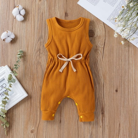 DENGDENG Baby Unisex Solid Summer Full Rompers Infant Romper Bowknot Sleeveless Outfits 0-12M
DENGDENG Baby Unisex Solid Summer Full Rompers Infant Romper Bowknot Sleeveless Outfits 0-12M
