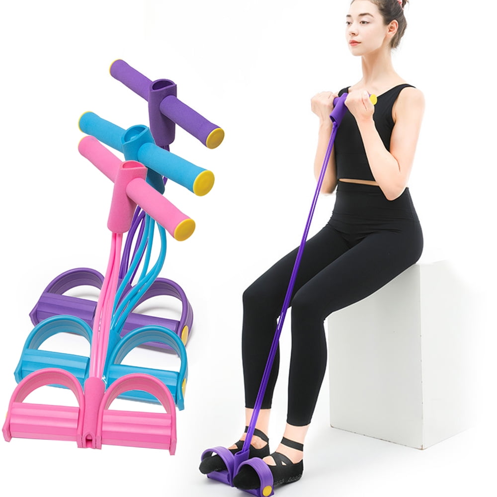 Fitness Pedal Puller Resistance Band Tubes Elastic Rope Sit Up Pull