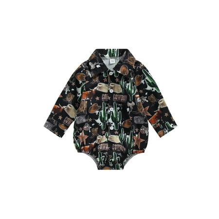 Ma&Baby Baby Boy Shirt Romper Toddler Casual Long Sleeve Button Down Lapel Bodysuit Cowboy Playsuit 
Ma&Baby Baby Boy Shirt Romper Toddler Casual Long Sleeve Button Down Lapel Bodysuit Cowboy Playsuit