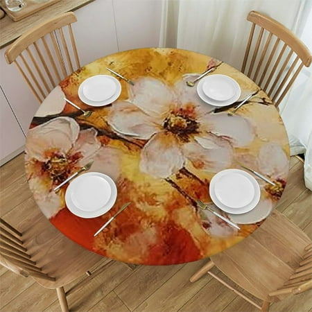 Palnkart Flowers Abstract Painting Round Tablecloth Stain-Resistant Washable Indoor Outdoor Elastic Edge 42 -46
Palnkart Flowers Abstract Painting Round Tablecloth Stain-Resistant Washable Indoor Outdoor Elastic Edge 42 -46