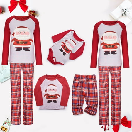 Pajamas for Women KKCXFJX Christmas Outfit Men s Long Sleeve Christmas Parent-Child Outfit Printed Housewear Pajama Suit Top+Pants Suit (Dad) Parent-Child Outfit