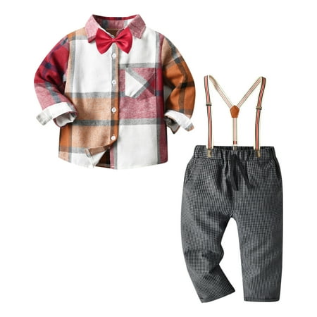 EUMODR Baby Boy Sets 0-3 Months 9 To 12 Month Baby Boy Clothes Toddler Boys Long Sleeve Plaid Prints T Shirt Tops Pants Child Kids Gentleman Suspender Pants Outfits
EUMODR Baby Boy Sets 0-3 Months 9 To 12 Month Baby Boy Clothes Toddler Boys Long Sleeve Plaid Prints T Shirt Tops Pants Child Kids Gentleman Suspender Pants Outfits