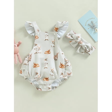 Newborn Baby Girl Easter Outfits Ruffle Romper Sleeveless Square Neck Bunny Jumpsuit 2Pcs Easter Clothes Set (Light Grey 12-18 Months)
Newborn Baby Girl Easter Outfits Ruffle Romper Sleeveless Square Neck Bunny Jumpsuit 2Pcs Easter Clothes Set (Light Grey 12-18 Months)