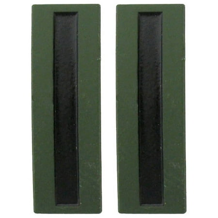 Army CW5 Chief Warrant Officer 5 Black Metal Pin-On - Pair