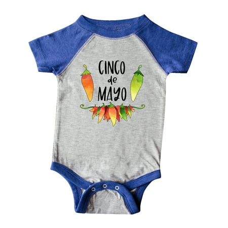 Inktastic Cinco De Mayo Peppers Gift Baby Boy or Baby Girl Bodysuit