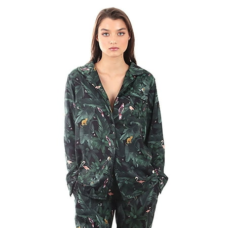 Silky Jungle Print Pajama Set