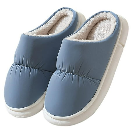 Unisex Fuzzy Clogged Slippers Comfort Indoor Shoes Closed Toe Plush Slippers