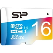Silicon Power 16GB microSDHC UHS-1 Class 10 Elite Flash Memory Card with Adapter
