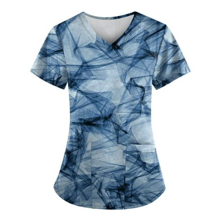 QAZXD Womens Tops Fashion Scrubs T-Shirts Short Sleeve V-Neck Floral Blouse S-5XL Blue
QAZXD Womens Tops Fashion Scrubs T-Shirts Short Sleeve V-Neck Floral Blouse S-5XL Blue