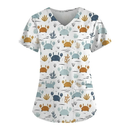XHJUN Scrub Tops Women Stretchy V-Neck Workwear T Shirts Short Sleeve Lightweight Shirts Shirts with Two Pockets Light Blue XXXL
XHJUN Scrub Tops Women Stretchy V-Neck Workwear T Shirts Short Sleeve Lightweight Shirts Shirts with Two Pockets Light Blue XXXL
