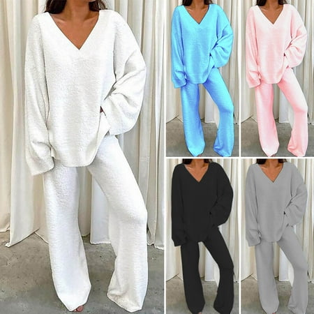 2 Pcs/Set Women s Fuzzy Lounge Casual Pajamas Sets Long Sleeve Fleece Pullover and Pants Set 2 Piece Fluffy Loungewear Sleepwear
2 Pcs/Set Women s Fuzzy Lounge Casual Pajamas Sets Long Sleeve Fleece Pullover and Pants Set 2 Piece Fluffy Loungewear Sleepwear