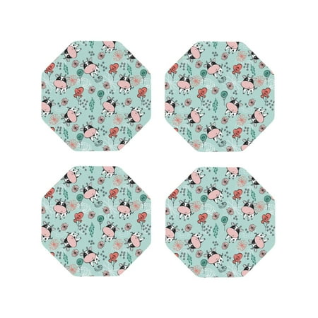 Drink Coasters Set of 4 Cartoon Cute Cow Love_A Leather Coasters for Coffee Table Protector Heat Resistant Cute Coasters for Home Decor Housewarming Gifts Bar Kitchen 4 Inch Octagon
Drink Coasters Set of 4 Cartoon Cute Cow Love_A Leather Coasters for Coffee Table Protector Heat Resistant Cute Coasters for Home Decor Housewarming Gifts Bar Kitchen 4 Inch Octagon
