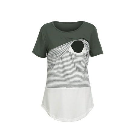 Sodopo Women s Maternity Clothes Nursing Short Sleeve Tops for Breastfeeding Lightweight Color Block Cotton T-shirt Pregnancy Top
Sodopo Women s Maternity Clothes Nursing Short Sleeve Tops for Breastfeeding Lightweight Color Block Cotton T-shirt Pregnancy Top