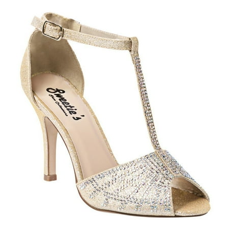 Sweetie's Shoes Nude Special Occasion Evelyn T-strap Pumps 5.5-11 Womens