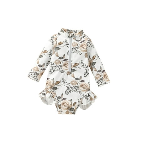 Canis Kid Baby Girls One Piece Swimsuit Long Sleeve Zipper Swimwear Ruffle Rashguard Bathing Suits Beachwear
Canis Kid Baby Girls One Piece Swimsuit Long Sleeve Zipper Swimwear Ruffle Rashguard Bathing Suits Beachwear