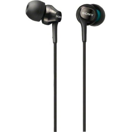 Sony MDREX15APB Sony EX Monitor Headphones (Black) - Stereo - Black - Mini-phone - Wired - 16 Ohm - 8 Hz - 22 kHz - Gold Plated - Earbud - Binaural - In-ear - 3.94 ft Cable