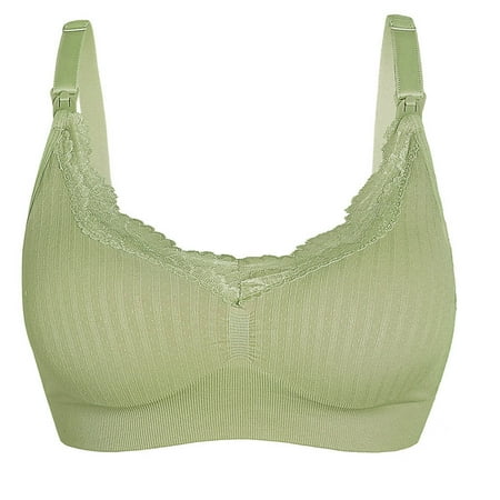 REORIAFEE Women s Maternity Nursing Bra for Breastfeeding Comfortable Breathable Wireless Front Buckle Breastfeeding Bra Green XL
REORIAFEE Women s Maternity Nursing Bra for Breastfeeding Comfortable Breathable Wireless Front Buckle Breastfeeding Bra Green XL