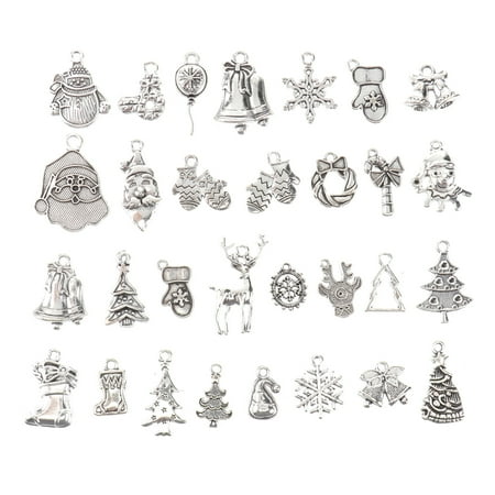 54Pcs Christmas Themed Pendant Kit Hanging Ornament DIY Necklace Accessories for Necklace Bracelet Tree Silver
54Pcs Christmas Themed Pendant Kit Hanging Ornament DIY Necklace Accessories for Necklace Bracelet Tree Silver