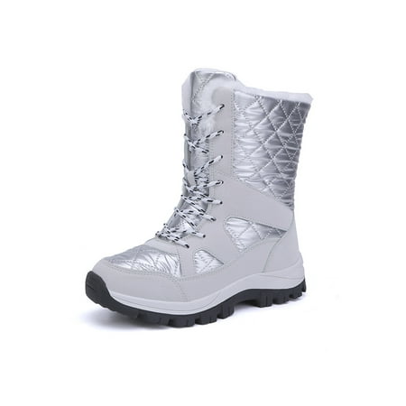 Ritualay Womens Hiking Shoe Lace Up Winter Shoes Mid Calf Snow Boots Non-slip Non-skid Warm Boot Driving Outdoor Plush Lining Comfort Bootie Light Gray 5
Ritualay Womens Hiking Shoe Lace Up Winter Shoes Mid Calf Snow Boots Non-slip Non-skid Warm Boot Driving Outdoor Plush Lining Comfort Bootie Light Gray 5