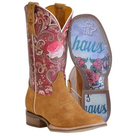 Tin Haul Footwear Womens Women`s Tin Haul Rodeo Sweetheart 11` Boot 10.5 B Tan