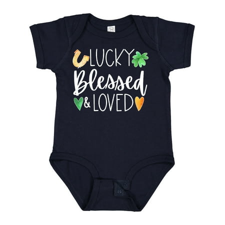Inktastic Lucky Blessed and Loved Horseshoe Clover Hearts Gift Baby Boy or Baby Girl Bodysuit
Inktastic Lucky Blessed and Loved Horseshoe Clover Hearts Gift Baby Boy or Baby Girl Bodysuit