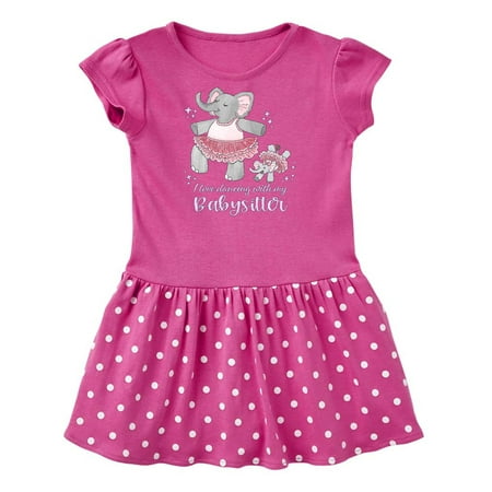 Inktastic I Love Dancing With My Babysitter Gift Baby Girl Dress