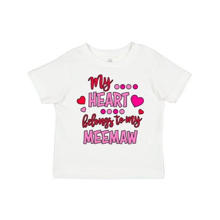 Inktastic My Heart Belongs to My Meemaw Gift Toddler Boy or Toddler Girl T-Shirt