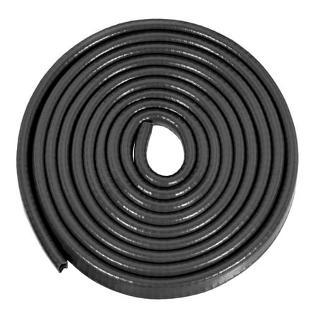 Fits 1/16 -9/64 Edge10Ft/3MeterEdge Trim U Seal w Iron Sheet Black PVC Plastic