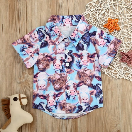 Huilaibazo Toddler Boys Short Sleeve Shirt Tops Coat Outwear For Babys Clothes Cow Prints Blue
Huilaibazo Toddler Boys Short Sleeve Shirt Tops Coat Outwear For Babys Clothes Cow Prints Blue