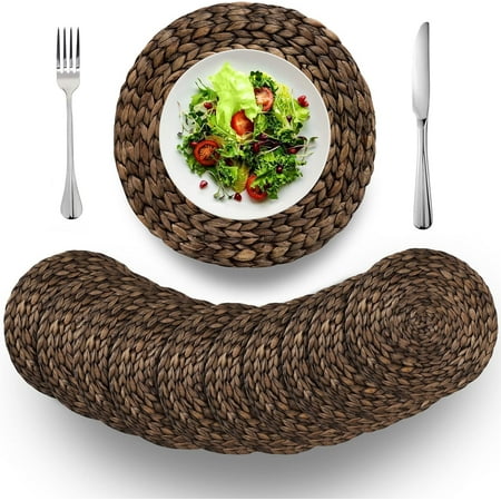 (4 Sizes: 12 -13 -14 -15 ) Rustic Woven Placemats Round Set of 10 Natural Water Hyacinth Weave Placemat for Dining Table Large Handmade Woven Placemats Heat Resistant Non-Slip (15 - Set 10)
(4 Sizes: 12 -13 -14 -15 ) Rustic Woven Placemats Round Set of 10 Natural Water Hyacinth Weave Placemat for Dining Table Large Handmade Woven Placemats Heat Resistant Non-Slip (15 - Set 10)