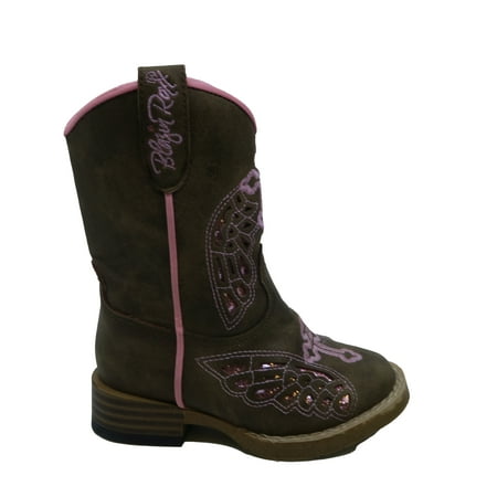 Pre-owned Blazin Roxx Girls Tan | Pink Boots size: 5 Toddler