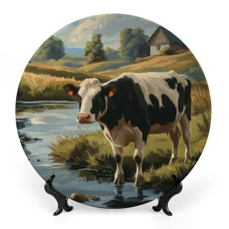 Zhiwo River Landscape Bone China Decorative Plate Vertical Stand Home Club Room Decoration 6x6inch
Zhiwo River Landscape Bone China Decorative Plate Vertical Stand Home Club Room Decoration 6x6inch
