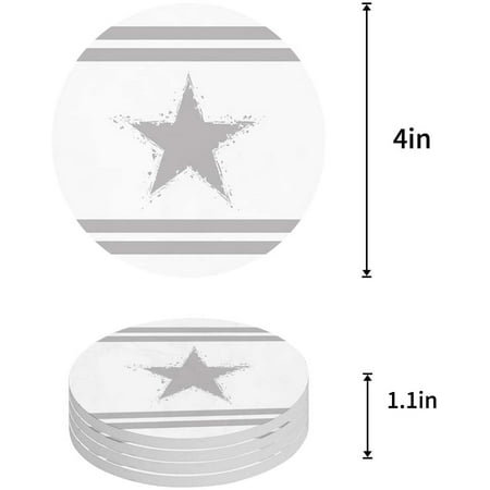 FMSHPON Geometric Star Gray Set of 8 Round Coaster for Drinks Absorbent Ceramic Stone Coasters Cup Mat with Cork Base for Home Kitchen Room Coffee Table Bar Decor
FMSHPON Geometric Star Gray Set of 8 Round Coaster for Drinks Absorbent Ceramic Stone Coasters Cup Mat with Cork Base for Home Kitchen Room Coffee Table Bar Decor