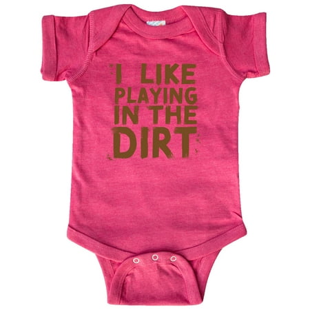Inktastic I Like Playing in the Dirt Gift Baby Boy or Baby Girl Bodysuit