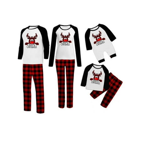 brilliantme Matching Family Christmas Deer Pajamas Xmas Pjs Long Sleeve Tops Plaid Pants 2PCS Christmas PJs Sleepwear
brilliantme Matching Family Christmas Deer Pajamas Xmas Pjs Long Sleeve Tops Plaid Pants 2PCS Christmas PJs Sleepwear